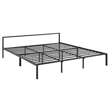 [en.casa] Struttura Letto in Metallo con Testiera Bassa 180 x 200 cm Letto Matrimoniale King Size - Nero