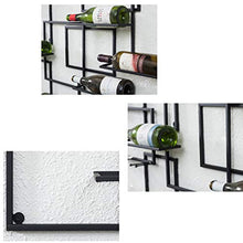 MoDi Ferro Wine Rack a Parete Vino Rack Hanging Governo del Vino Hotel Wine Rack Bar Bar Creativo casa (L120xW10xH120CM)