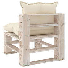 vidaXL Divano Centrale da Giardino Pallet con Cuscini in Legno di Pino