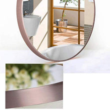 WWSHM Specchi Rotondi da Parete con specchiera in Metallo Oro Rosa con Specchio per mensola per Ingresso Bagno, Sala da Pranzo e Soggiorno (Diametro 40 cm / 16"~ 70 cm / 27,6")
