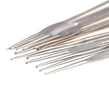 SaySure - Metallic Crochet Needle 22 PCS + Leather Case Silver