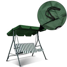 YINETTECH - Tetto per dondolo a 3 posti, colore: Verde/Beige, Vert Armée#2, 192x133cm#