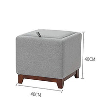 DXAQC Disponibile di stoccaggio Multifunzione Sgabello Imbottito Piede Singolo Tavolino Adatto per Camera da Letto e Soggiorno (Grigio Chiaro)