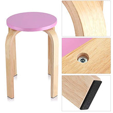 Sgabello impilabile in Legno, Sedia da Doccia Bagno stool Sgabello per camera casa, 40 x 45.5cm (rosa)