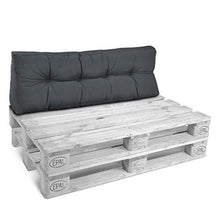 Beautissu Cuscino per spalliera di divani per bancali o Pallet Eco Style - 120x40x10-20cm Schienale per Divano - Grigio