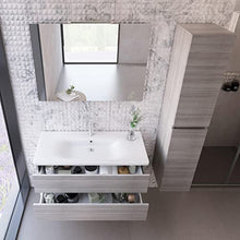 bonussi Mobile Bagno Sospeso 100 cm Lavabo Specchio e Pensile Mendel Grigio