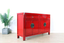 Yajutang - Comò con 4 ante e 2 cassetti, colore: Rosso
