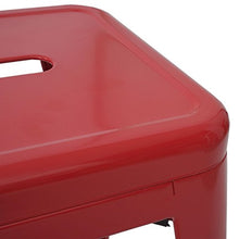 Set 2X sgabelli bistrot Design Industriale HWC-A73 Metallo Verniciato Rosso