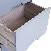 Mobili Rebecca® Cassettiera Comodino 3 Cassetti Bianco Grigio Legno Soggiorno Camera da Letto (Cod. RE4997)