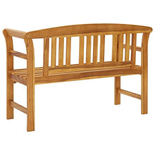 vidaXL Panca da Giardino con Cuscino 120 cm in Massello di Acacia