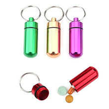 BanGSUN Mini contenitore di pillola in alluminio per pillole, 9 pezzi