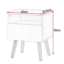 WOLTU Set di 2 Comodini da Notte Bianchi Comodino con Cassetto Organizzatore da Letto in Legno TSR58ws-2
