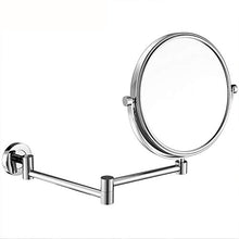 QAZW Specchi da Bagno con Ingrandimento 10x, Specchi da Bagno con Ingrandimento a Doppia Faccia, 360 °,Silver-6in-5X
