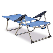 Solenny 50001072720118 – Sedia da spiaggia, letto alta 4 posizioni con manici con stabilizzatori, colore: blu