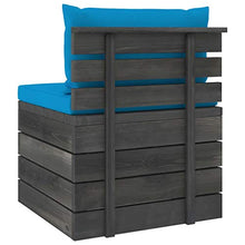 FAMIROSA Set Divani da Giardino su Pallet 3 pz con Cuscini Massello Pino-1759