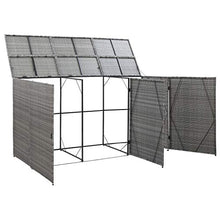 OUSEE Copribidone Triplo Spazzatura Antracite 229x78x120cm Polyrattan