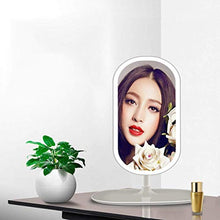 LLG Household Items& Vanità Specchio con luci e Bagagli, Trucco Specchio Illuminato con luci a LED Regolabili Luce Naturale luminosità Ricaricabile e Senza Fili