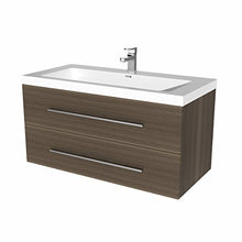 KZOAO Madrid - Set lavabo 100 cm, colore: Noce