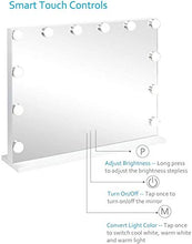 HFFFHA Specchio per Trucco Hollywood Specchio cosmetico Illuminato con Specchio cosmetico con 15 lampadine dimmerabili