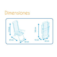 Solenny 50001072725199 Sedia Pieghevole, Alluminio, Multicolore