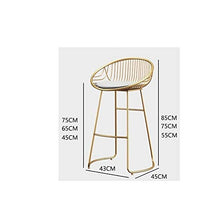 Sgabelli da Bar sgabelli Alti Indietro sedie Tavoli e Sedie Retro Ferro battuto Oro Semplice Moderna Antiscivolo Home Kitchen 1 Parte