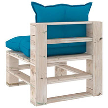 vidaXL Divano Centrale da Giardino Pallet con Cuscini in Legno di Pino