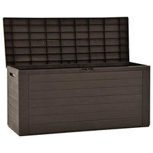 Irfora Baule da Giardino Marrone,Baule da Giardino per Esterno Impermeabile 116x44x55 cm
