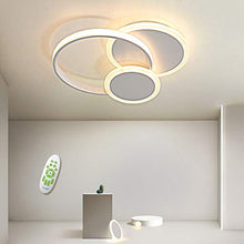 Plafoniera a LED, 39W Moderna Lampada da Soffitto in Alluminio Acrilico Rotondo, Telecomando Dimmerabile con Funzione di Memoria, Adatta per Soggiorno Camera da Letto Studio Plafoniere Φ52 * H6cm