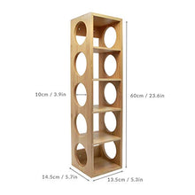 Maison & White Cremagliera del vino di bambù | Supporto a muro per 5 bottiglie | Cabinet in legno preassemblato per scaffali per vino | Design modulare impilabile