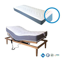 MEMORYLINE Super offerta - Luxury Line rete elettrica motorizzata matrimoniale (doppia singola) con motori OKIN + materassi in memory foam. Dispositivo medico