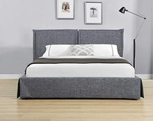 SKIRT - Letto in lino, 140 x 190 cm, colore: Grigio