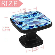 Camouflage blu Pomelli per Porta Set di 4 Pomelli per Mobili Manopole per Cassetti Cucina Armadio Vetro