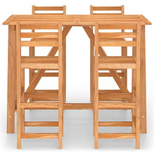 vidaXL Set da Bar da Giardino 5 pz in Legno Massello di Acacia