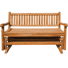 Panchina a dondolo Roma in legno massiccio di teak