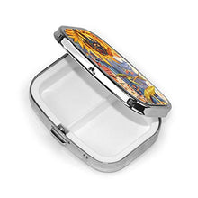 Scatola quadrata per pillole per medicina, estate sole, alla moda, organizer per pillole da viaggio, per integratori di vitamine