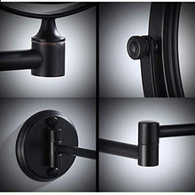 MGWA Compact Mirrors. Specchio Retrovisore Pieghevole Pieghevole A Specchio A Doppia Faccia con Specchio A Parete in Metallo Nero da 8 Pollici Senza Punch
