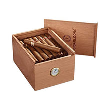 Auoeer Cigar Box, Humidor, Legno di Cedro Legno Solido Cigar Box umidificazione Good Mood, Good Life (Colore: Brown)