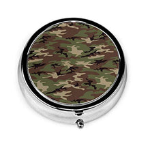 Woodland Camo Original, contenitore rotondo per pillole a 3 scomparti, in metallo, per medicina e vitamina