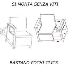 Le Stelle Set 2 Poltrone Poltroncine con Cuscino in Polyrattan Arredo Giardino da Esterno Nero