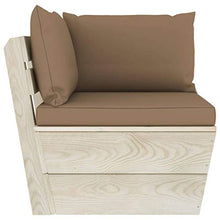 FAMIROSA Set Divani da Giardino su Pallet 5 pz con Cuscini Legno Abete-3488