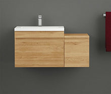 Destock Mobile lavabo da parete, in rovere naturale, 1 cassetto