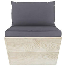 FAMIROSA Set Divani da Giardino su Pallet 5 pz con Cuscini Legno Abete-3456