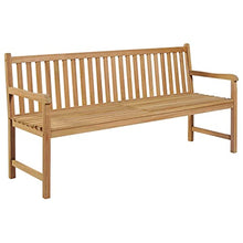 vidaXL Panca da Giardino e Cuscino Rosso Vino 175 cm Massello di Teak