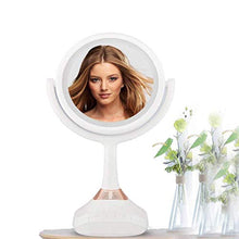Specchio per Il Trucco, Specchio per Il Trucco con LED a Luce Naturale Luminosità Regolabile USB Ricaricabile a 180 Gradi Pulsante a sfioramento Girevole Viaggio Portatile