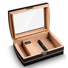 SHYPT Cigar Box Cigar Humidor for Circa, con igrometro e umidificatore in Legno Scatola di sigari