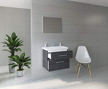 Planetmöbel - Mobiletto sottolavabo, 64 cm, con specchio, set di mobili da bagno per ospiti, per WC, antracite