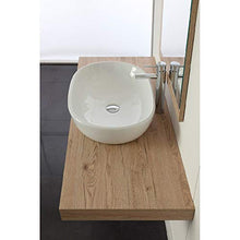 FERIDRAS Mobile Bagno Sospeso Rovere Moderno MOD. Shelf L.120xp.50xh.8 con Lavabo E Specchio