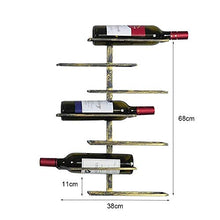 ACUIPP Portabottiglie da parete per 7 bottiglie (Iron Art) | Portabottiglie moderno ed elegante con design in avanti ideale per scaffali per ristoranti bar Arredamento per la casa quotidiano ecc Dfvv