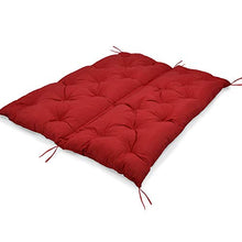 Beautissu Cuscino con Schienale Flair BR 100x100x10cm per panchine - Cuscino Lungo e Imbottito con spalliera - Rosso