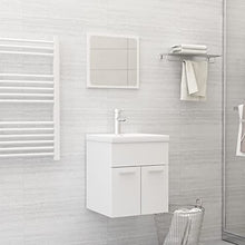 vidaXL Set Mobili da Bagno 2 pz Grigio Lucido in Truciolato